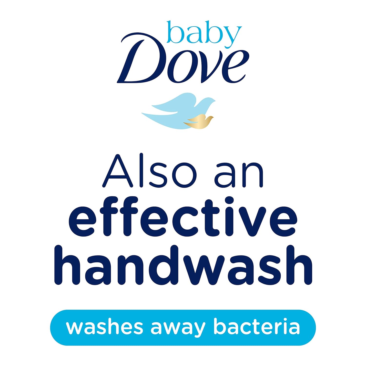 Baby Dove Baby Wash and Shampoo Baby Bath Products for Baby's Delicate Skin Rich Moisture Washes Away Bacteria, Tear-Free and Hypoallergenic, 13 Fl Oz (Pack of 3) - Image 3
